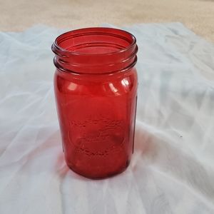 Vintage Red Mason jar
